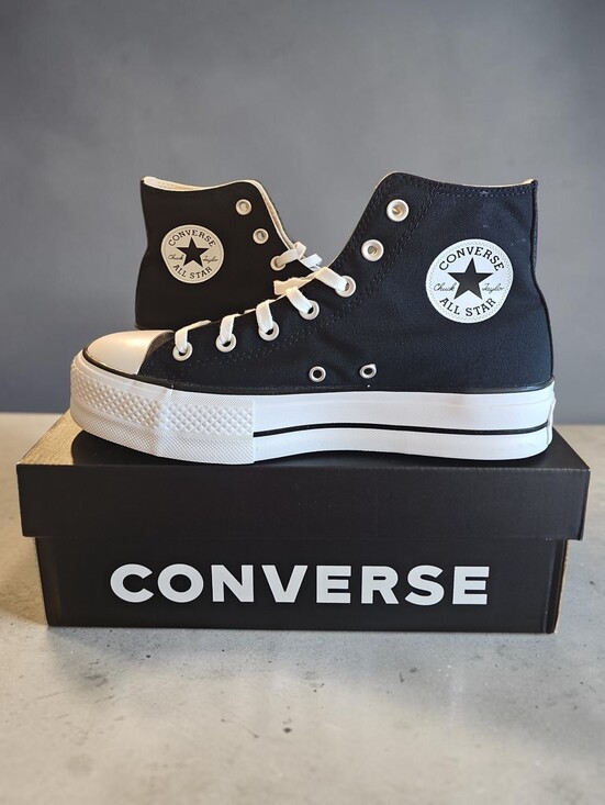 Converse Shoes - Converse Nwt  Black and White Platform High Top Sneakers